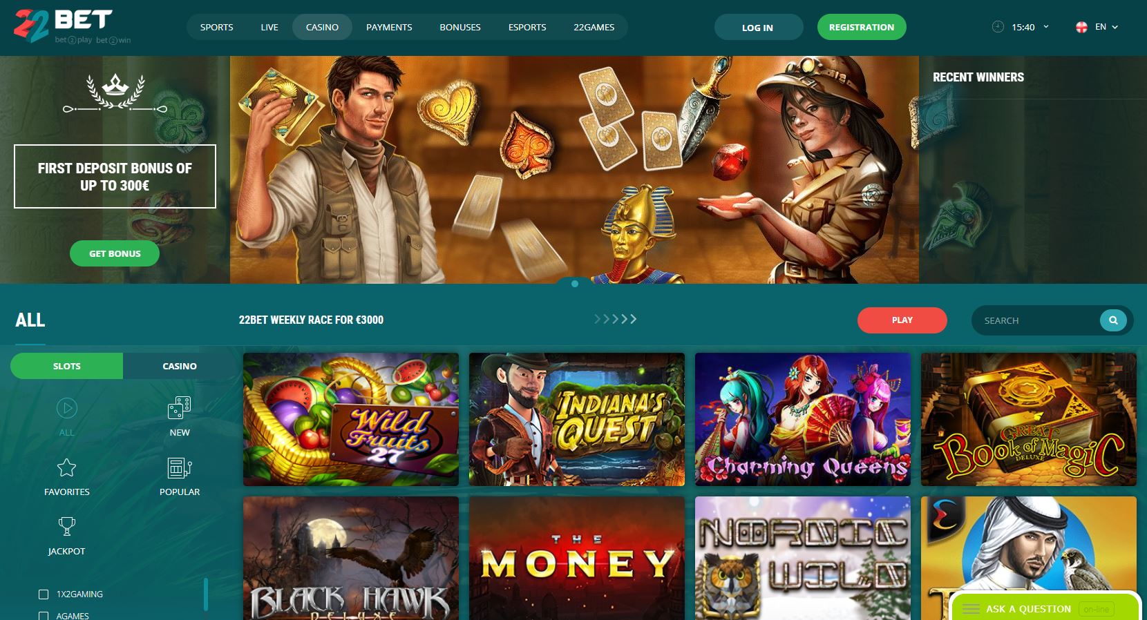 22Bet Casino - Casino Anmeldelse - Pokerlistings Norge