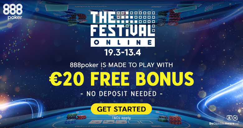 Større og bedre: Nå kan du spille om $1 million i The Festival Online hos 888poker
