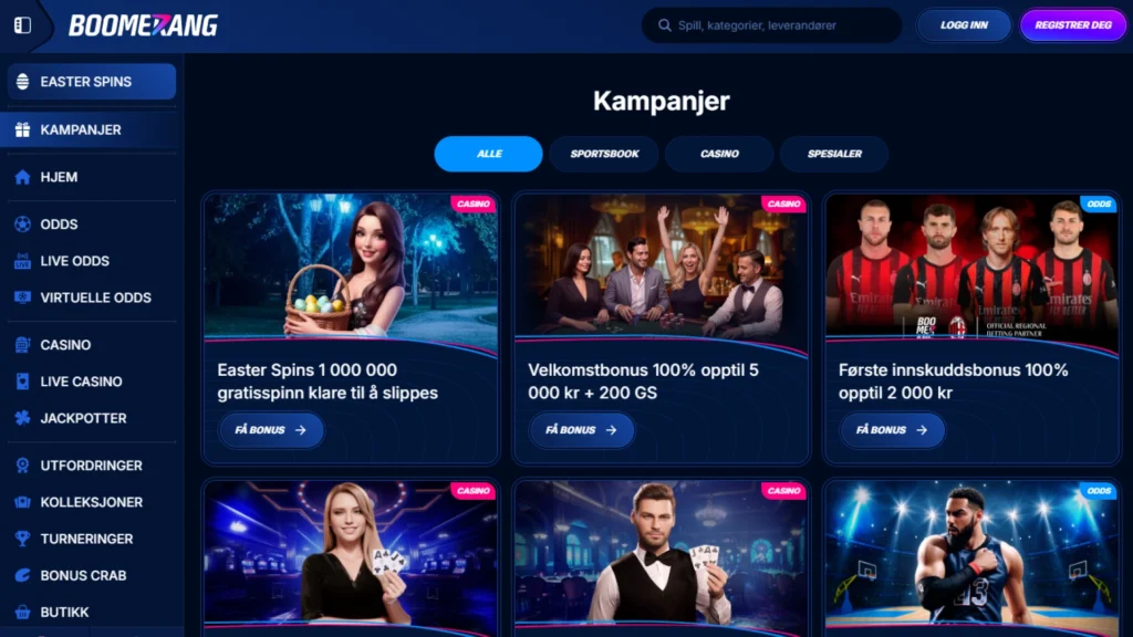 Boomerang Bet Skjermbilder Bonuser