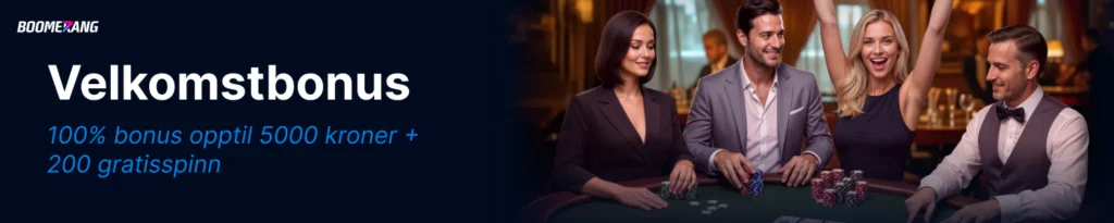 Velkomstbonus Boomerang Bet