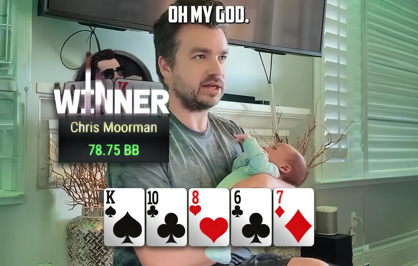 Chris Moorman fikk fart på runnet på ACR Poker etter å ha blitt pappa