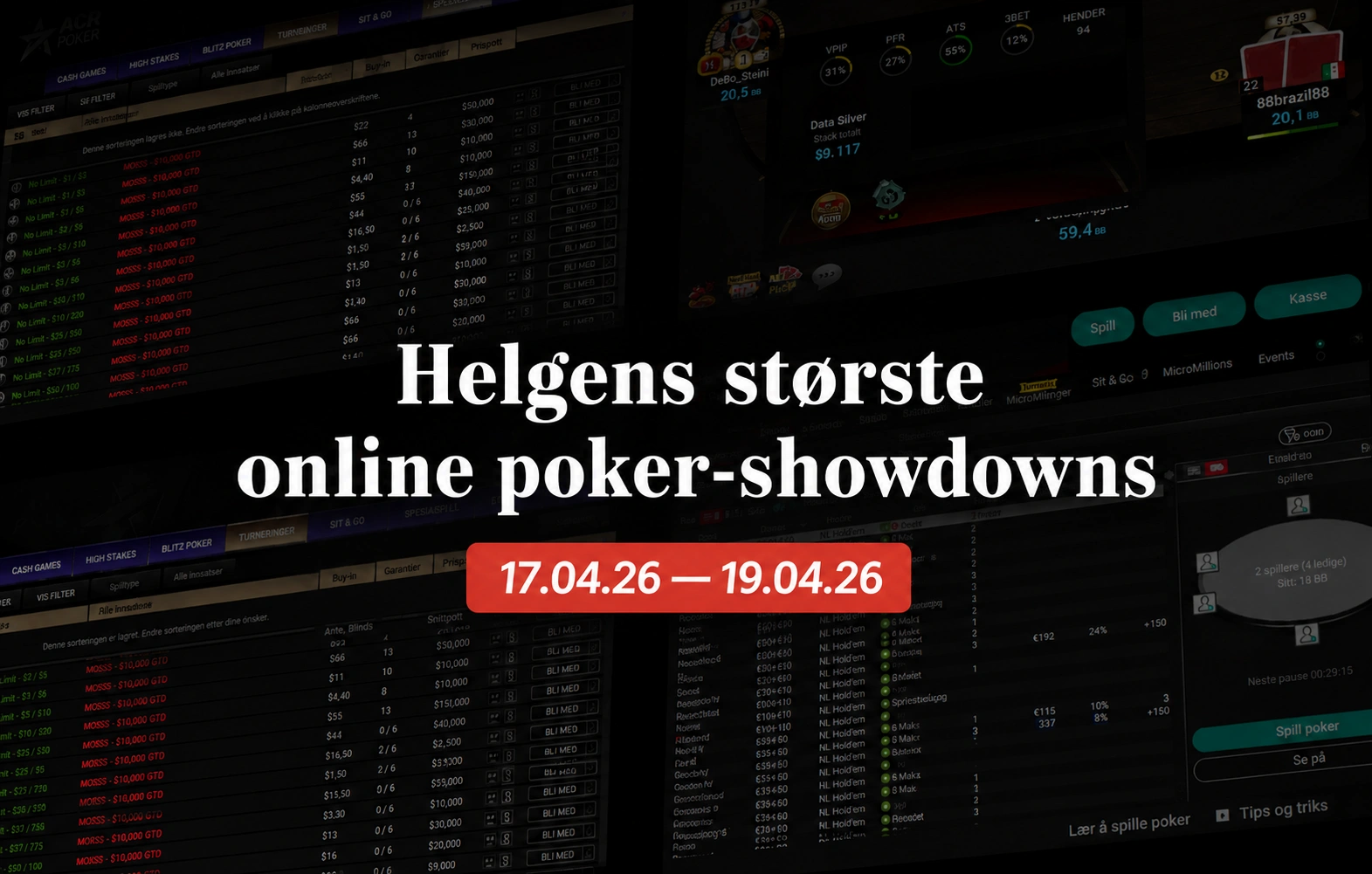 Knockout-feber online: Helgens største bounty-turneringer på GGPoker, PokerStars og ACR