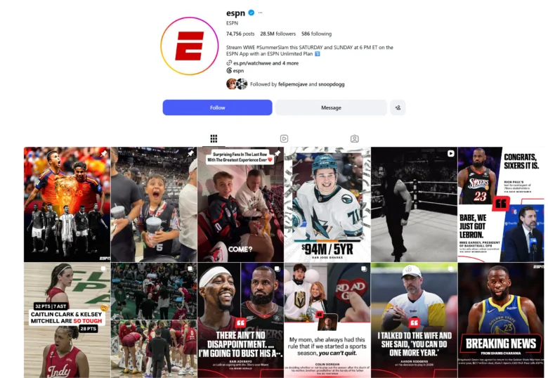 ESPN på Instagram