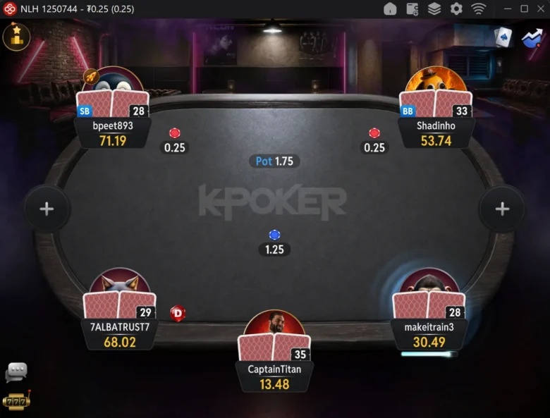 K-Poker-bord på CoinPoker