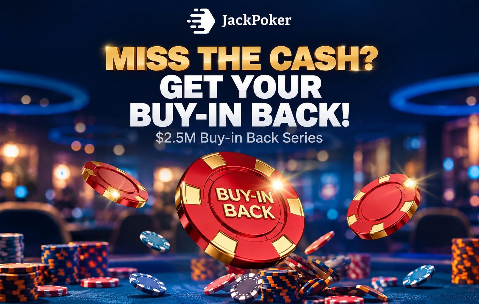 JackPoker lanserer Buy-in Back Series med $2,5 millioner GTD