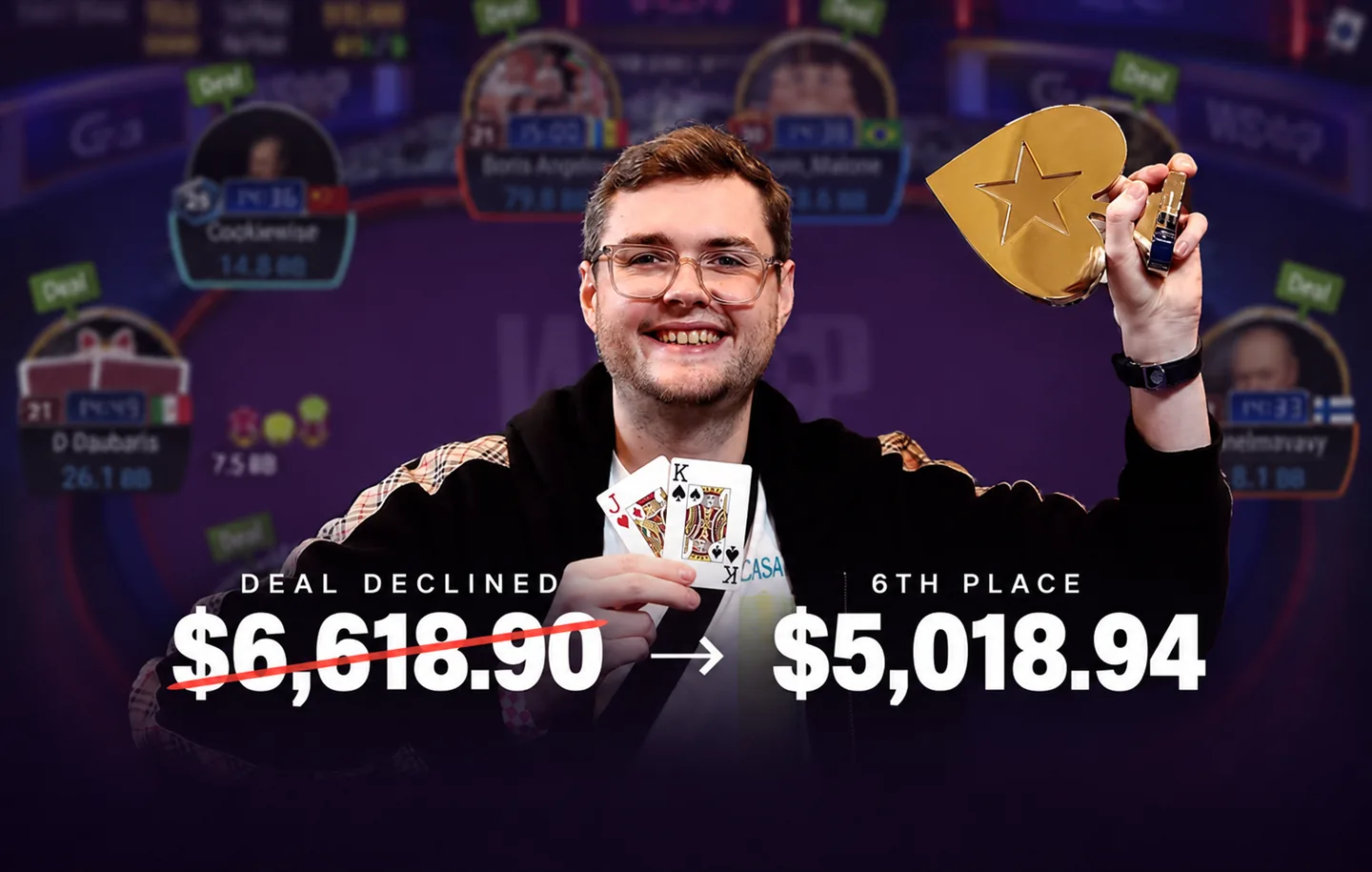 Jamie Dwan avviser deal på WSOP Online-finalebordet – så slår karma tilbake