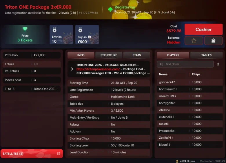 Triton ONE Package: 3x€9 000