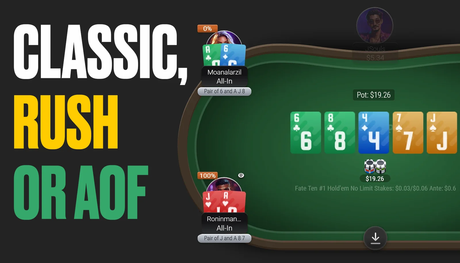 Classic, Rush eller AOF: Hvilket cash game-format bør du starte med?