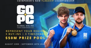 Første Global Online Poker Championship (GOPC 2026) spilles på CoinPoker fra 23. august til 28. september 2026 med $50.000.000 i garanterte premier.