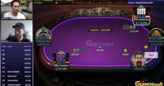 Aleks Ponakovs vant GGMillion$ med den nest største stacken ved finalestart og holdt seg i toppen hele finalen.