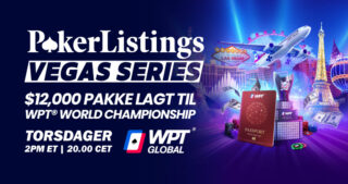 Vegas, Baby! Konkurrer denne Torsdagen for en $12.400 WPT Verdensmesterskap Pakke!